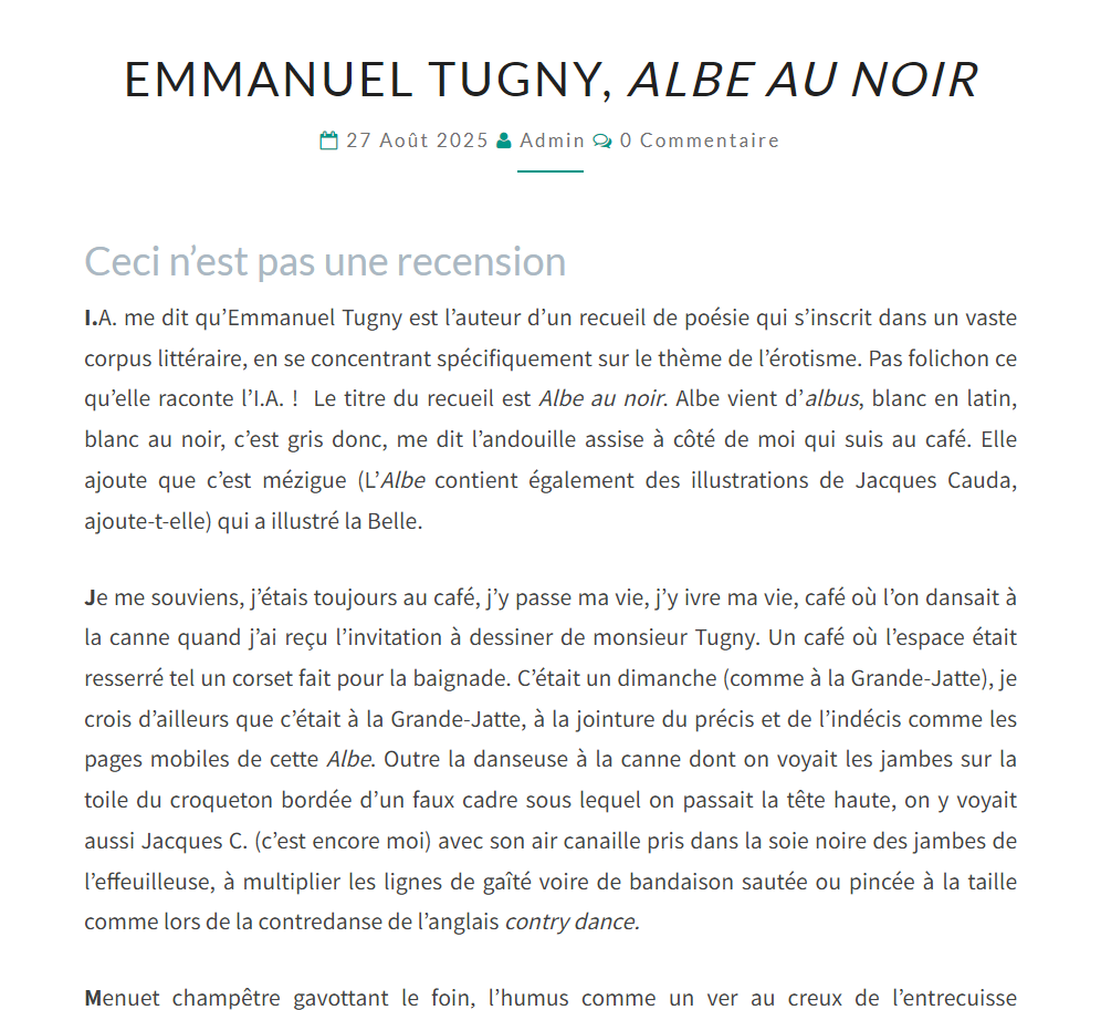 début de l'article